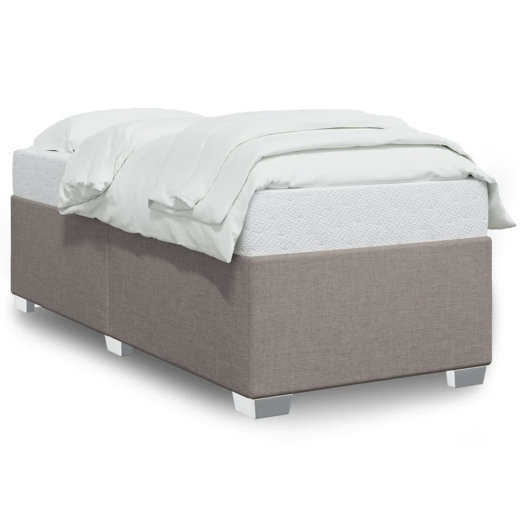 vidaXL Giroletto senza Materasso Tortora 100x200 cm in Tessuto