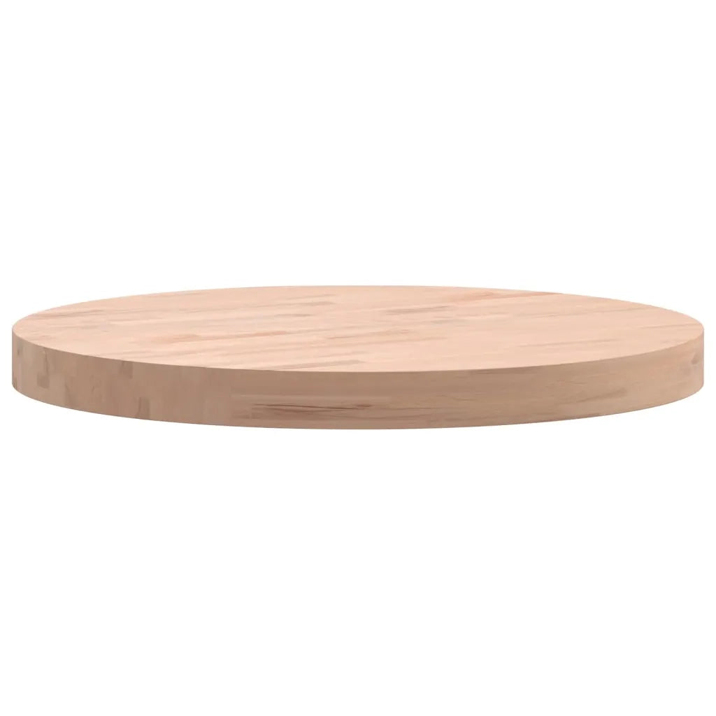 Piano per Tavolo Ã˜50x4 cm Rotondo in Legno Massello di Faggio