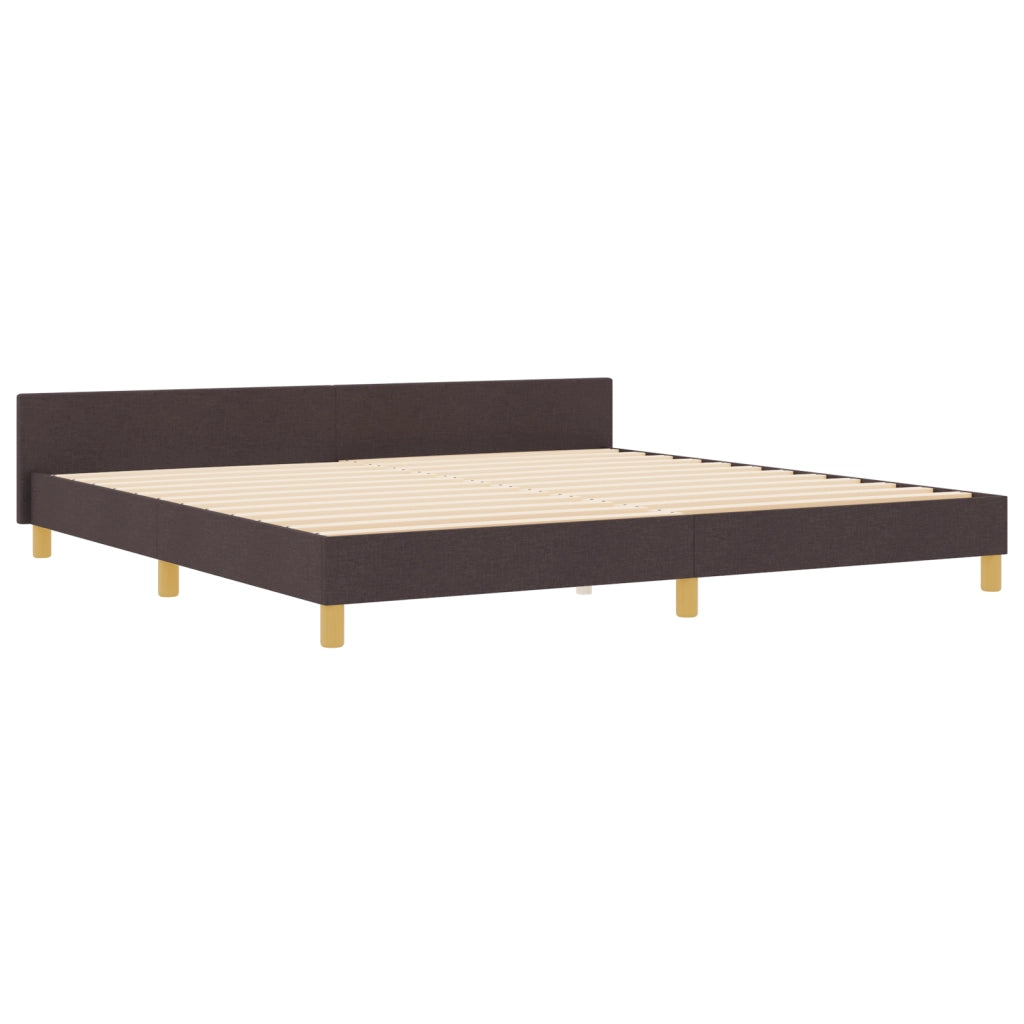 Letto  Marrone Scuro 200x200 cm in Tessuto