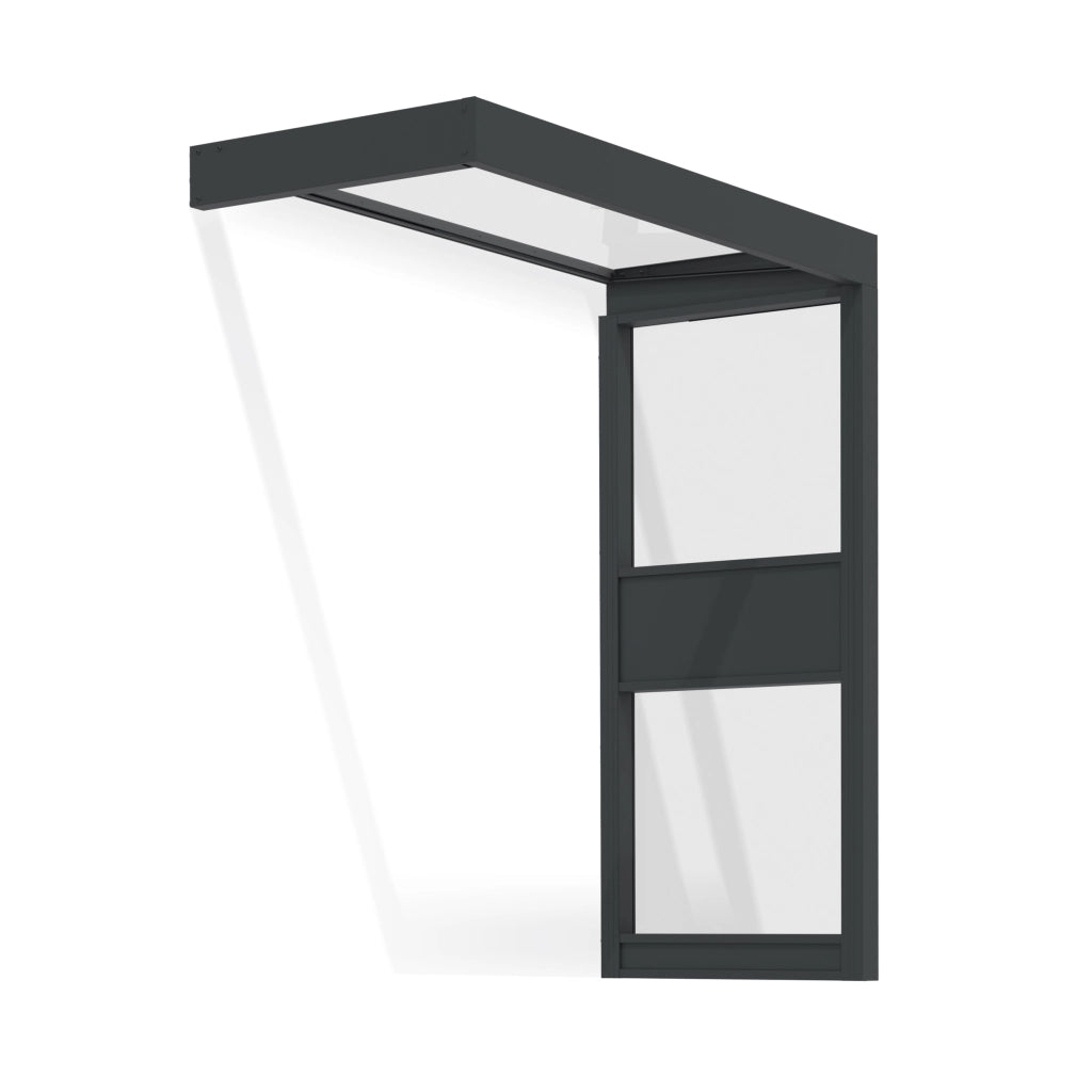 Canopia Sophia Pensilina Da Esterno 215X95 cm + Parete laterale Grigio / Trasparente