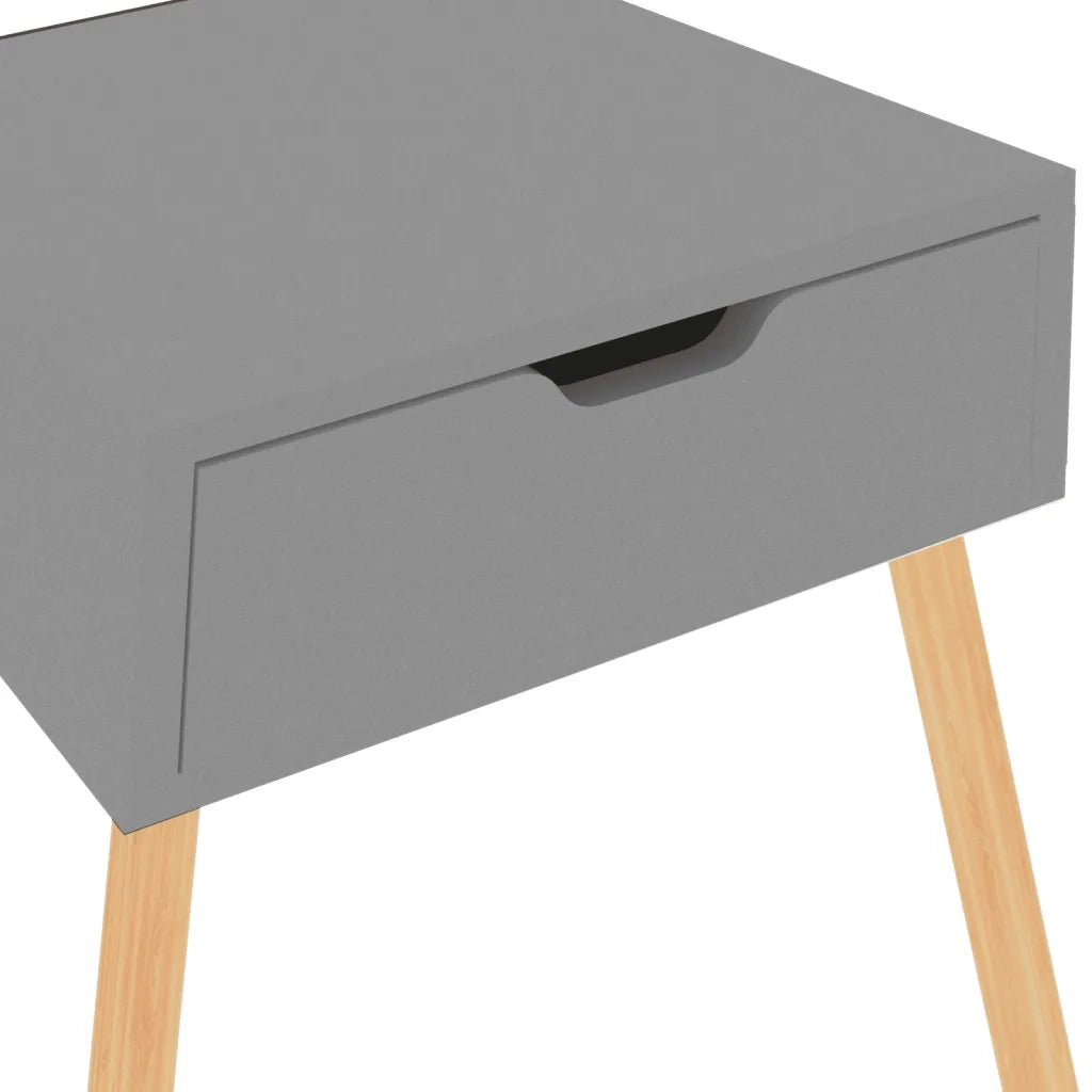 Comodini 2 pz-Set di 2 Tavolino da notte Grigi 40x40x56 cm in Legno Multistrato