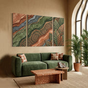 Nalesili, Quadro Materiale Struttura in Tessuto, 90x90h cm Multicolore