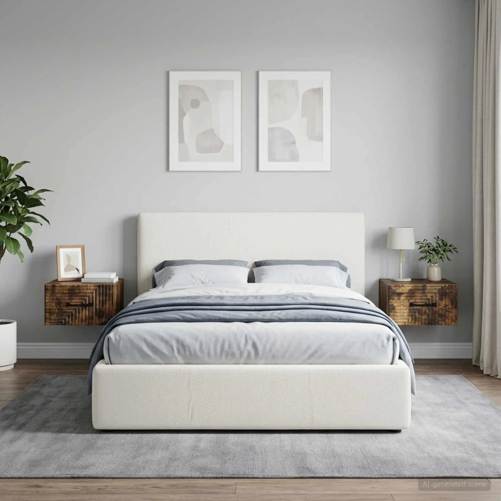 Mobiletto da notte a muro 2 pcs Rovere Fumo 34,5 x 33 x 20 cm 898606