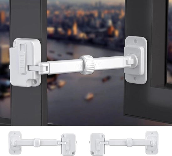 Due pezzi di limitatore di apertura finestra - serrature di finestra - limitatori di apertura finestra sicuri per bambini - serrature di sicurezza regolabili - serrature di sicurezza per finestre - bianco 

Modello: 
Specifica tecnica: 
Codice prodotto: