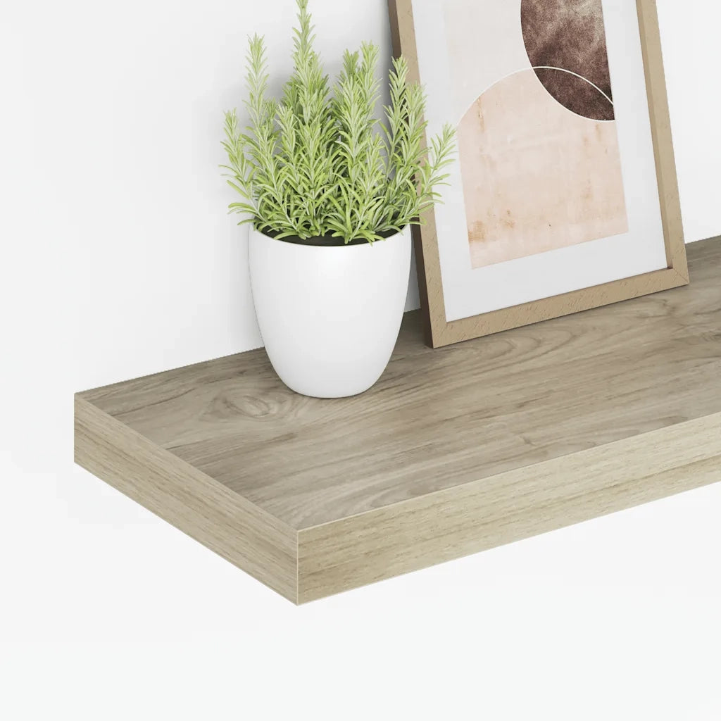 Scaffali a Parete 4 pz Rovere 50x23x3,8 cm in MDF 323873