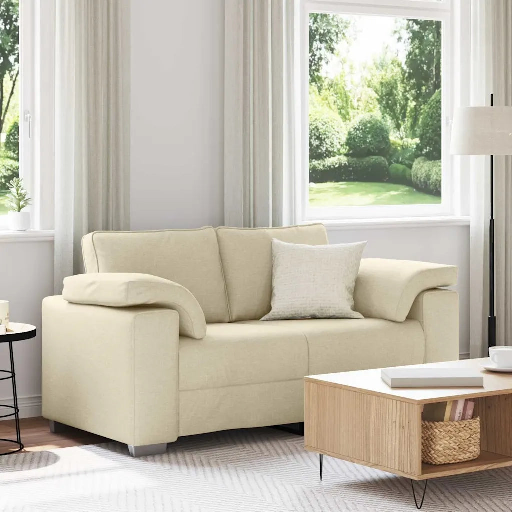 Divano-Sofa-Divanetto Crema 160 x 77 x 82 cm Tessuto