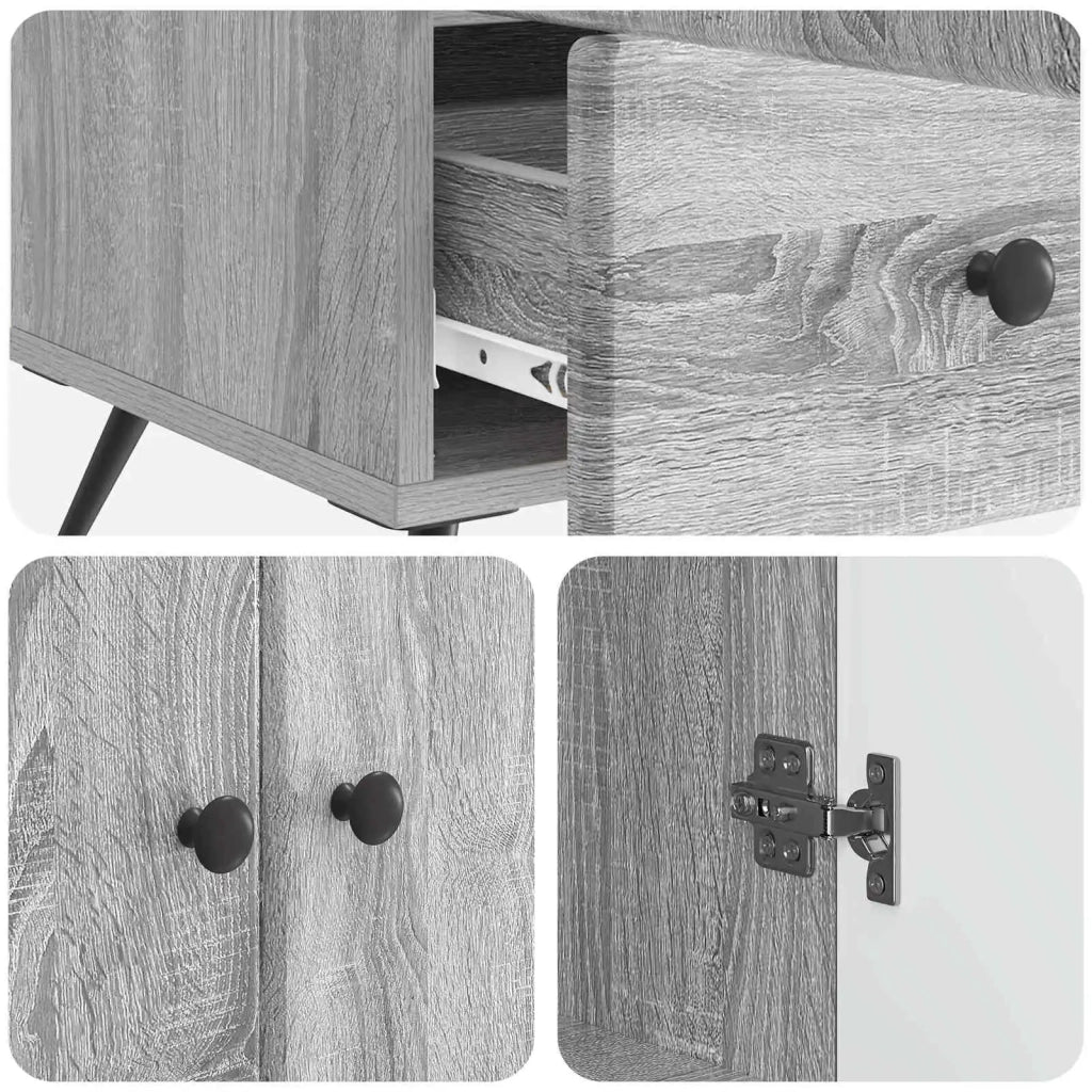Credenza Grigio Sonoma 66 x 34,5 x 95 cm Legno ingegnerizzato 895591