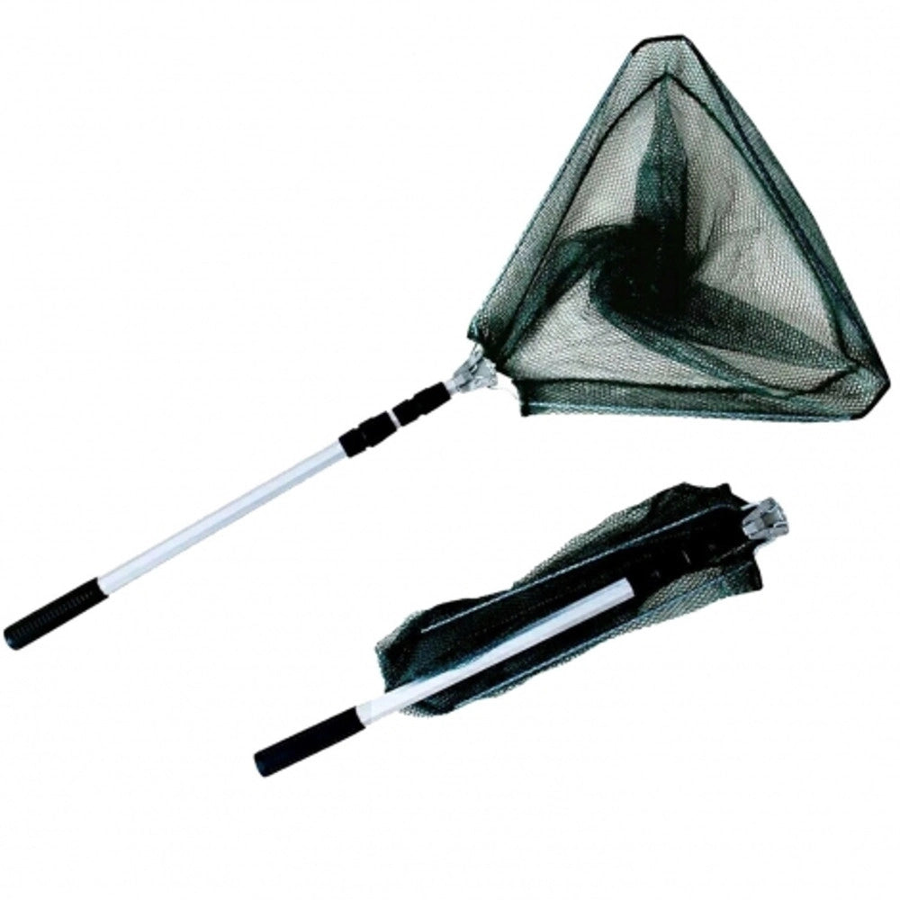 Trade Shop - Rete Da Pesca Pieghevole Con Manico Telescopico In Allumino Estensibile Guardino -