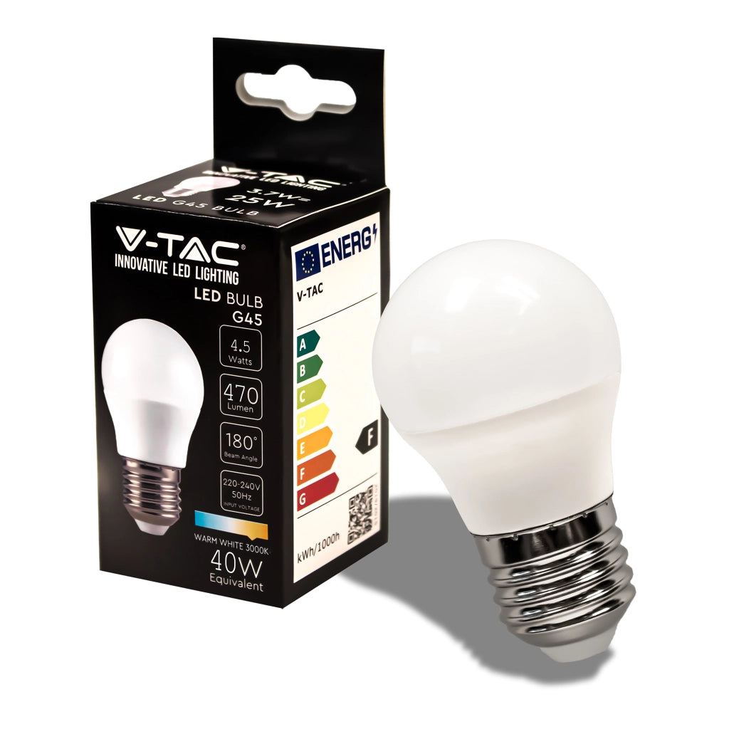 Bulbo LED - 4,5 W E27 G45 3000K