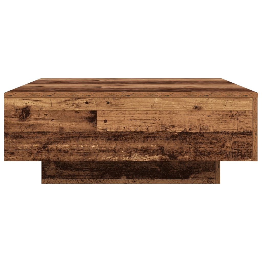 Tavolino da caffÃ¨  con luci LED Legno vecchio 80x80x31 cm
