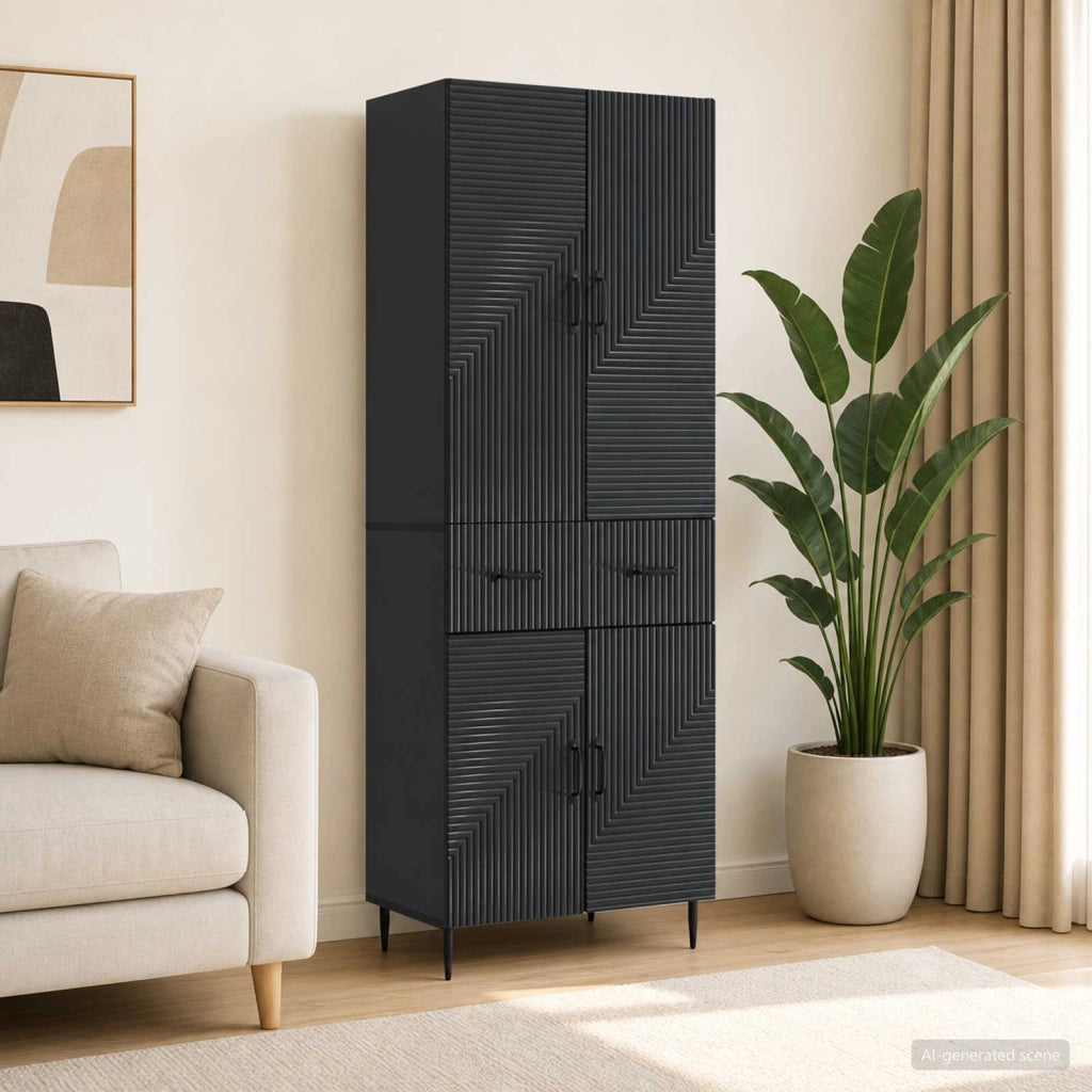 Set di armadi 2 pz Nero Legno ingegnerizzato 3416665