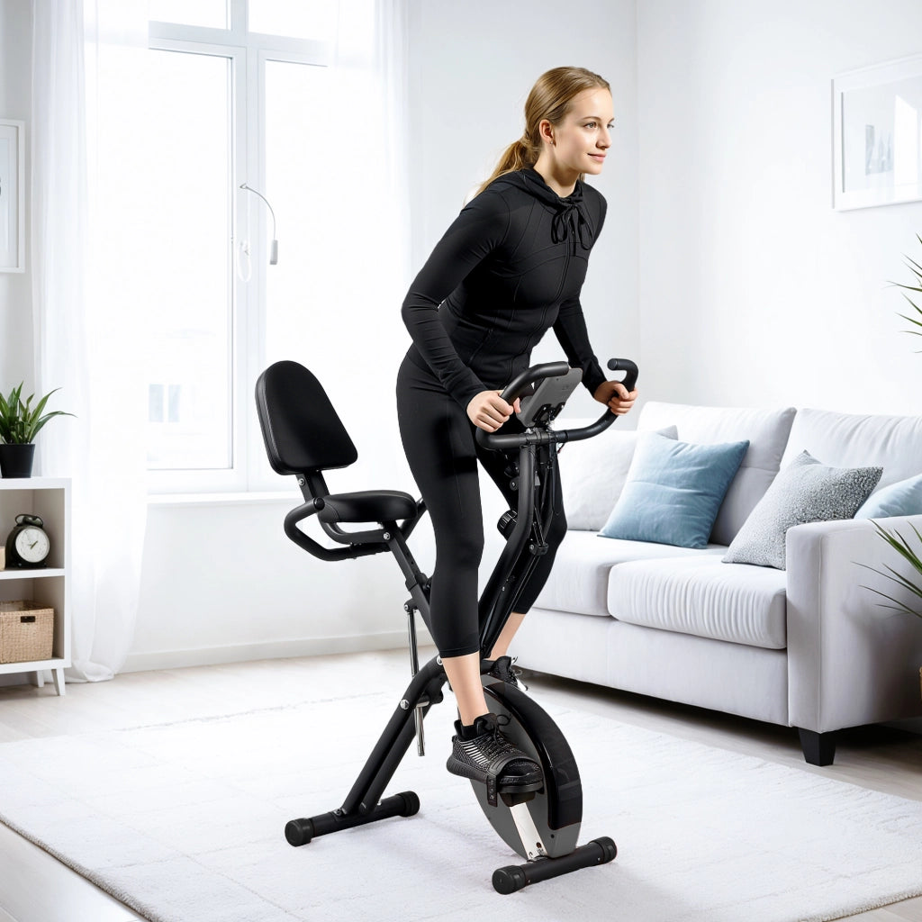 Bicicletta da Interno Pieghevole ¨C Zephmum ¨C Nero 43x97x109 cm
