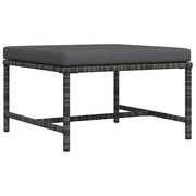 Poggiapiedi Modulare con Cuscino in Polyrattan Grigio cod mxl 67545
