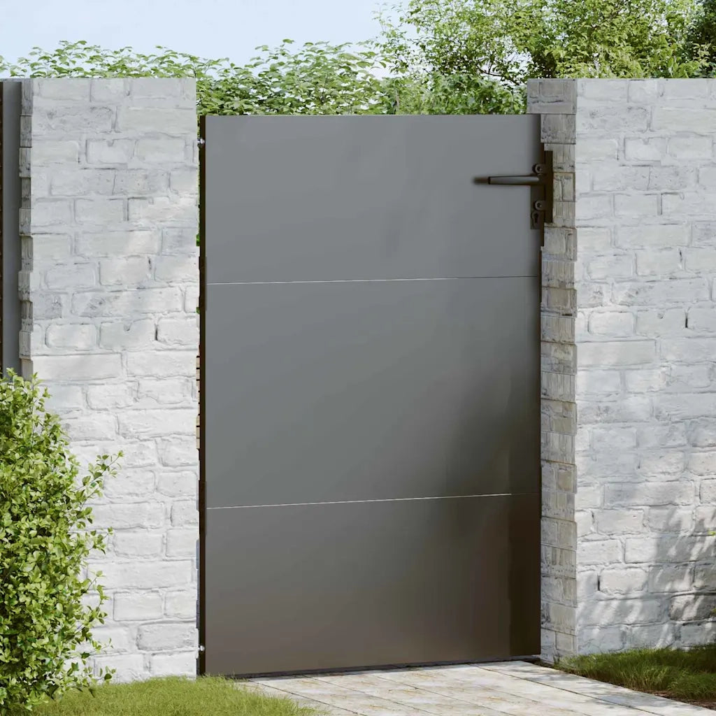 Cancello da giardino con blocco Nero 94 x 150 cm 42015881