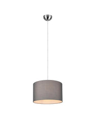 Lampada a Sospensione da Interno  E27 in Metallo Nickel Opaco