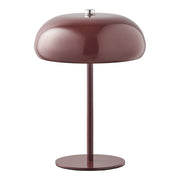 Lampada da tavolo Margate ricaricabile in metallo bordeaux o16 cm