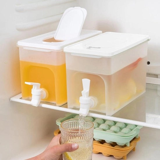 Dispensatore di acqua da 4 litri con rubinetto - Grande capacità frigorifero - Adatto per uso domestico o esterno - Succo tè limone - Rinfrescante godersi - Facile da aprire - Materiale duraturo