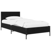 Struttura letto con testata Rovere Nero 80 x 200 cm