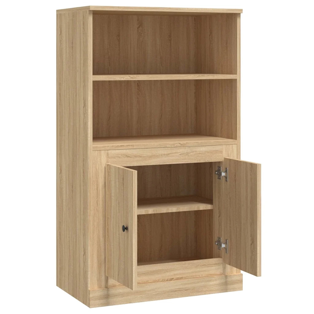 Credenza-Buffet-Armadio da cucina Rovere Sonoma 60x35,5x103,5 cm in Legno Multistrato