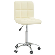 Sedia da Pranzo Girevole Crema in Tessuto cod mxl 15993