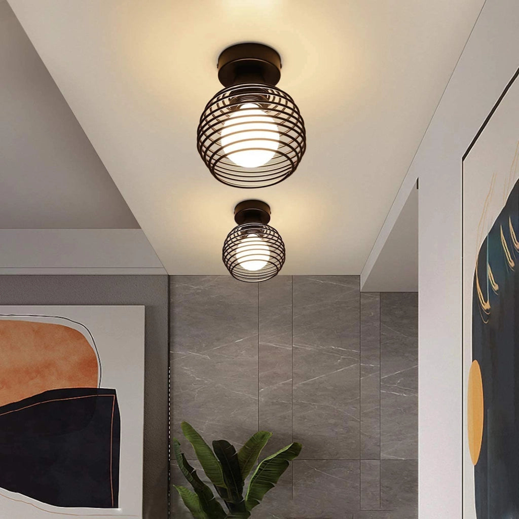 ZMH Lampada da soffitto plafoniera E27 max 40W per corridoio camera letto cucina 2ER