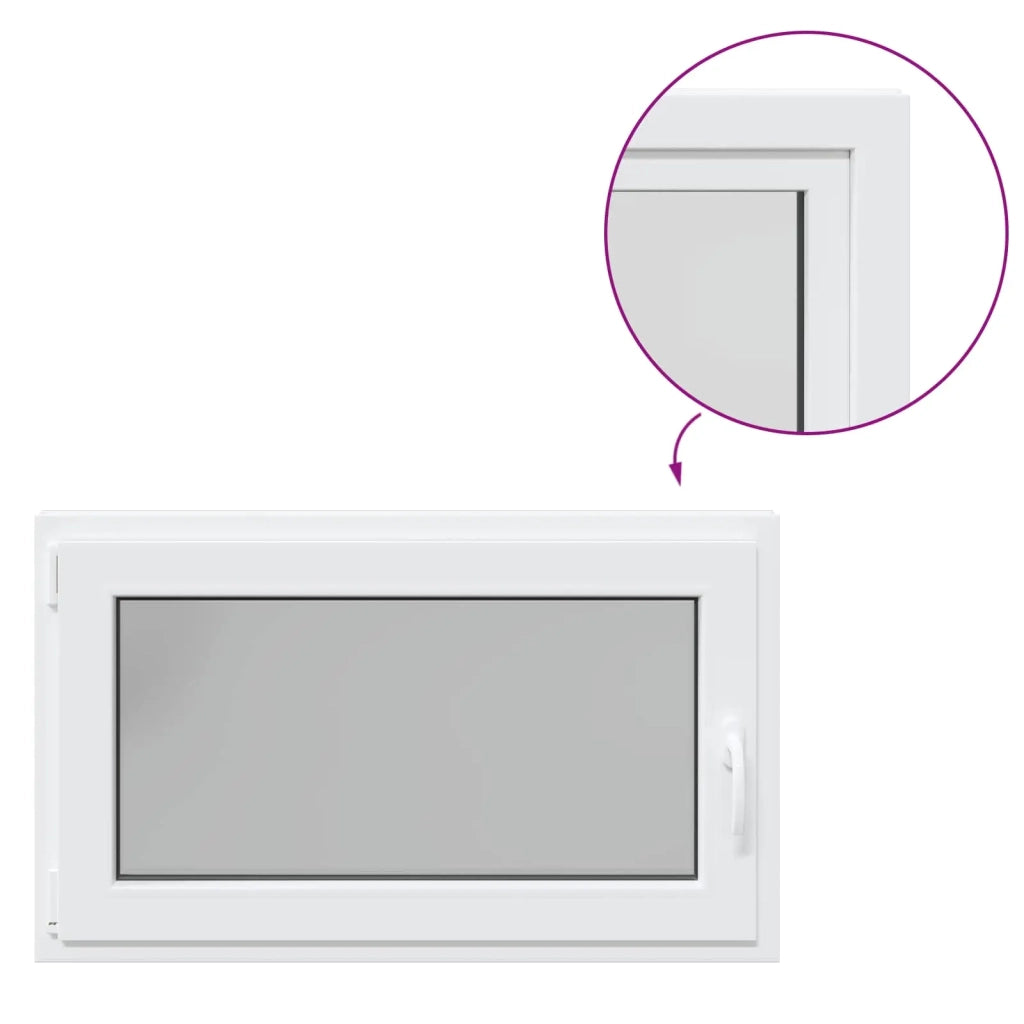 Finestra per Soffitta RISOR 100 x 60 cm PVC e Vetro Bianco CFW2751541