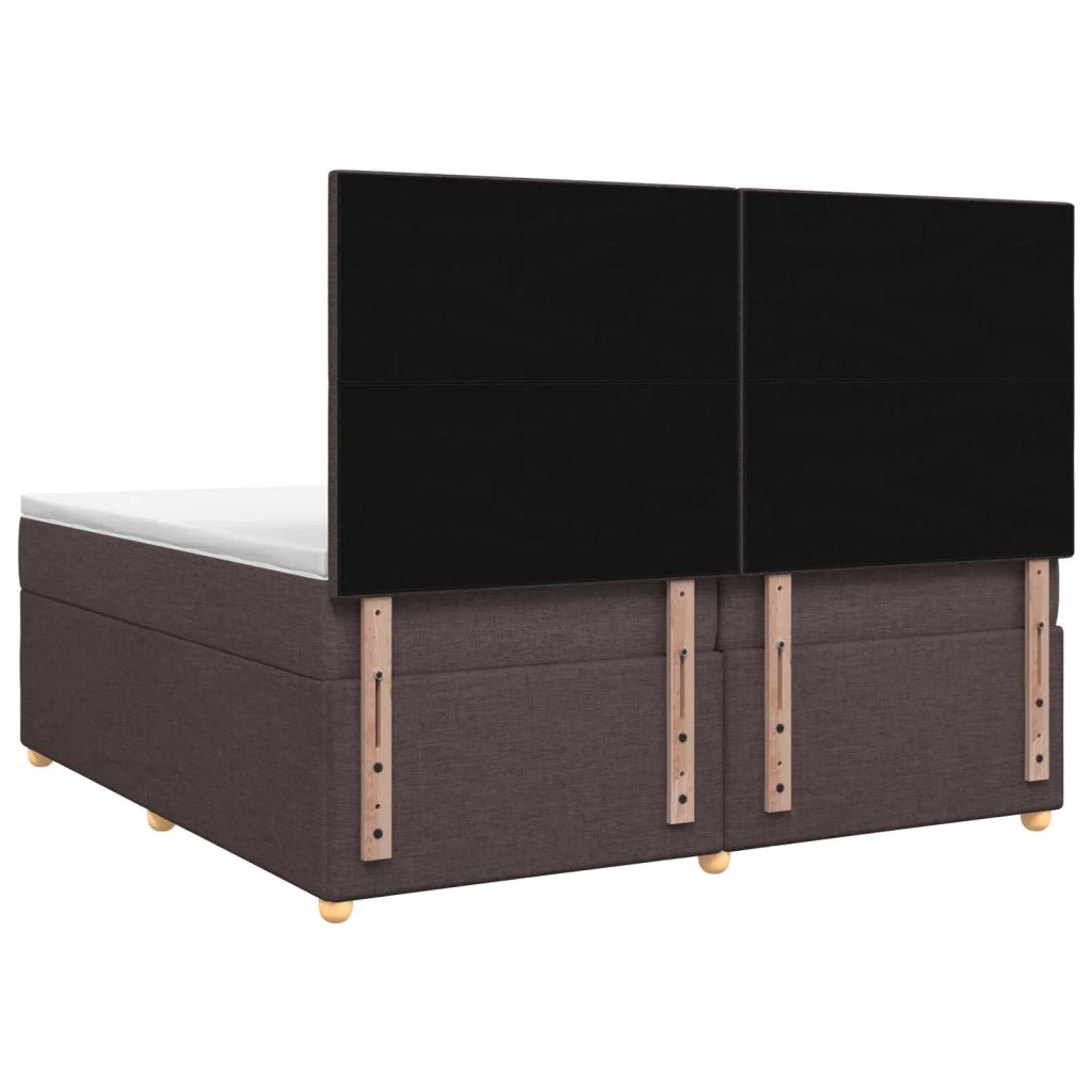 Letto box spring con materasso Marrone Scuro 200 x 200 cm 3455430