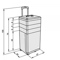 Trolley su ruote valigia estetica parrucchiere trucco box gioielli nero 2008019/2
