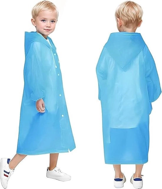 Regenjas per bambini Leggera - Transparente - Riciclabile - Con cappuccio - Per festival - Per bicicletta/camminata - Poncho di pioggia