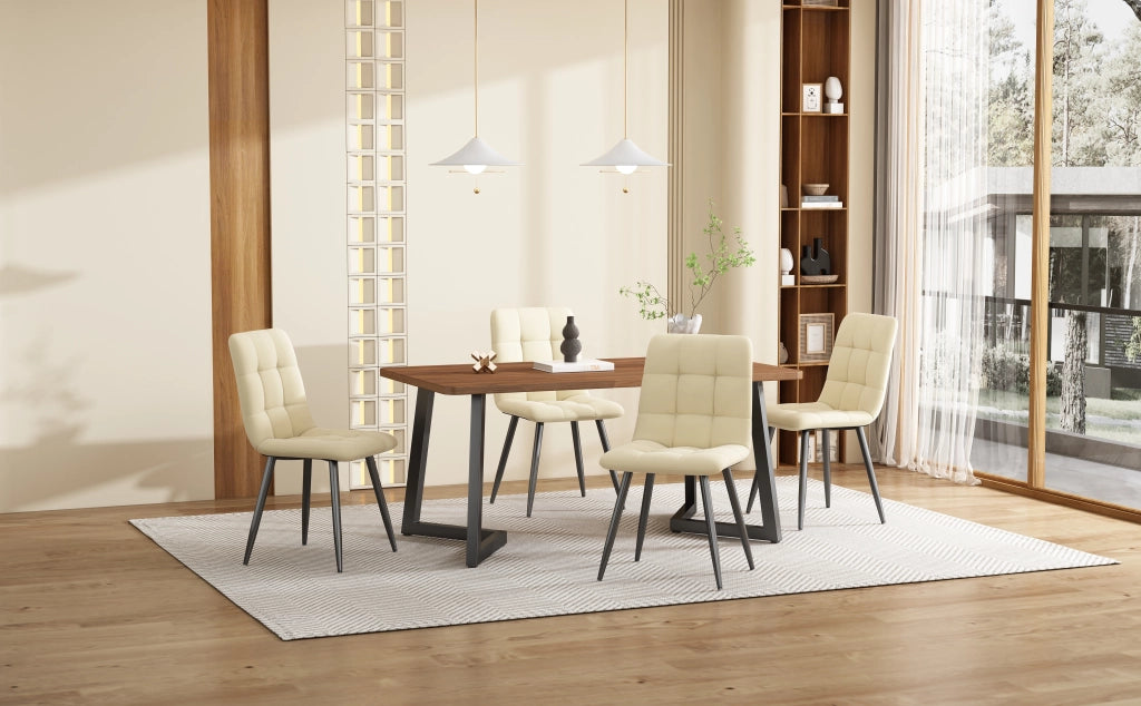 TAVOLO DA PRANZO RETTANGOLARE 117x68 cm MDF Nero/Nocciola