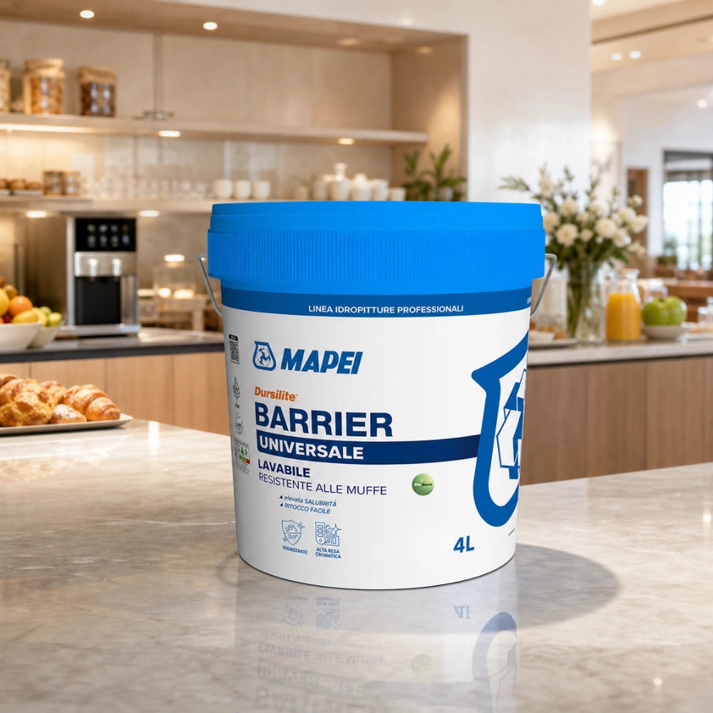 Mapei dursilite barrier pittura murale lavabile antimuffa 4 l