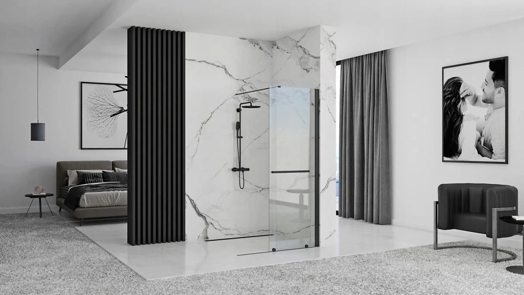 Parete Doccia Rea Cortis Black 100