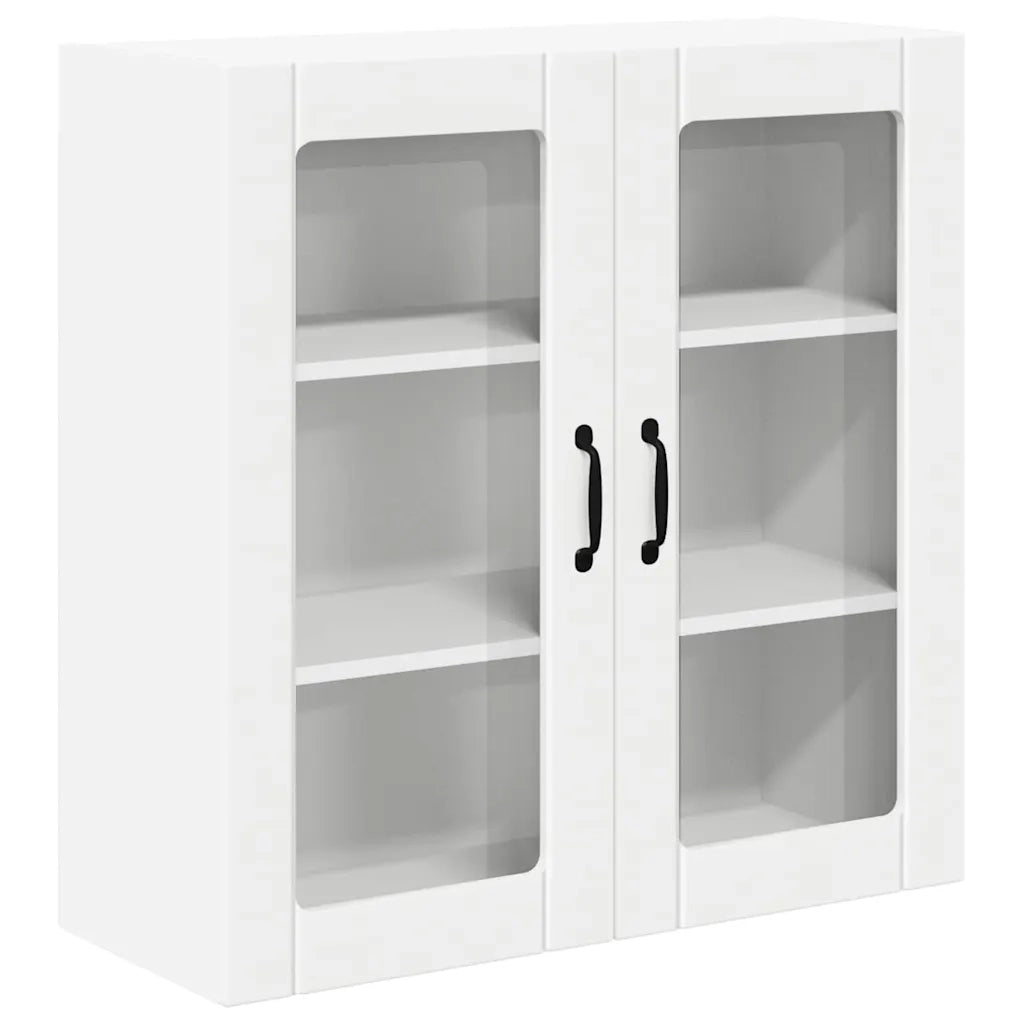 Pensile da cucina | Mobile in vetro da parete LUCCA Bianco 80 x 31 x 80 cm