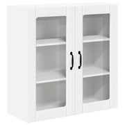 Pensile da cucina | Mobile in vetro da parete LUCCA Bianco 80 x 31 x 80 cm