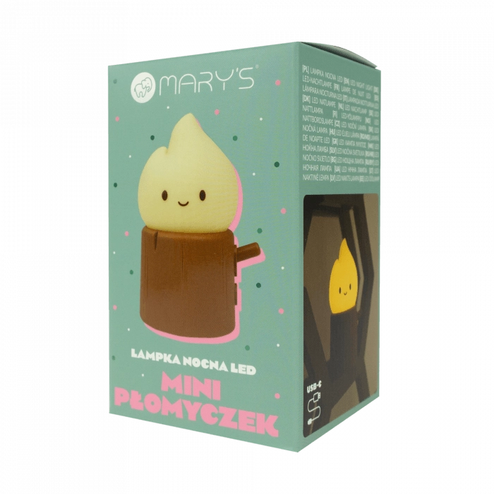Lampada notte bimbi wireless LED marrone Mini Flamy Mary’s