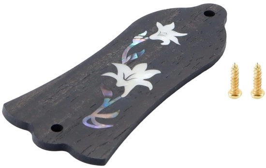 Cassa Decorativa per Chitarra con Corpo in Acciaio e Disegno di Fiori