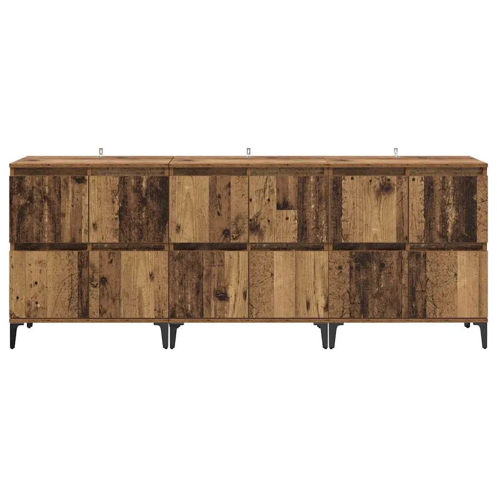 Sideboards 3 pcs Legno vecchio 60 x 35 x 70 cm 3415564