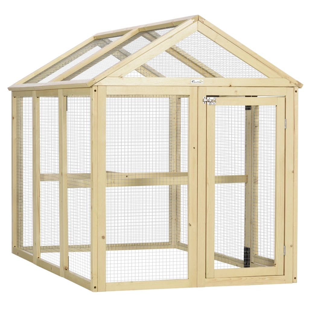 Recinto per polli in legno ¨C zephmum ¨C 140x88.5x106 cm naturale