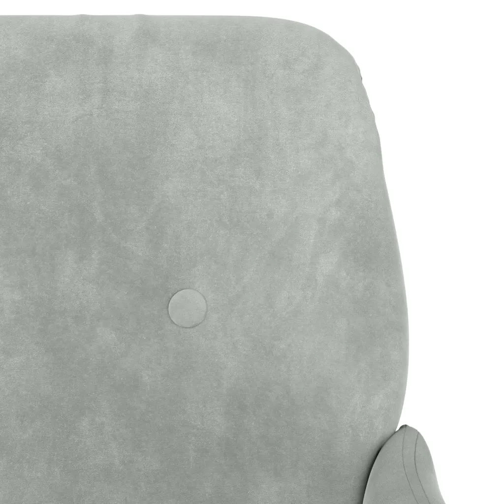 Panca Grigio Chiaro 108x79x79 cm in Velluto CFW7223982