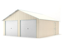 Casetta Box da Giardino in Lamiera di Acciaio 664x721x372 cm Beige