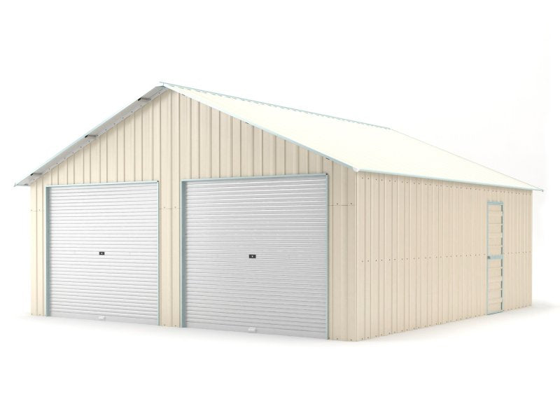 Casetta Box da Giardino in Lamiera di Acciaio 664x721x372 cm Beige