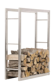 Portalegna KERI in robusto acciaio inossidabile 25x80x100 cm