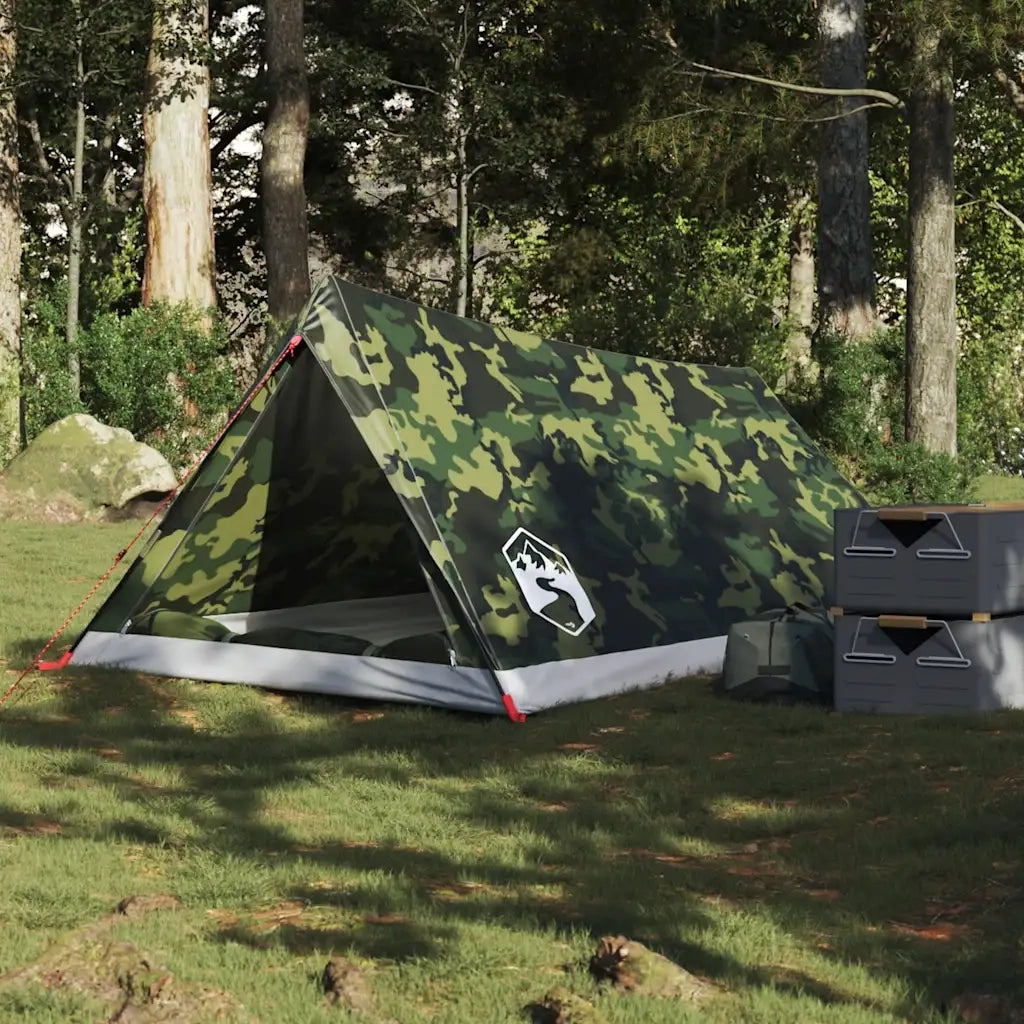 Tenda da Campeggio per 2 Persone Mimetica Impermeabile 4009626
