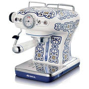 Ariete 1389 Macchina da caffè Capri, 850W, Capacità serbatoio 0,9L, Filtro ½ tazze, Vassoio raccogli goccia, Cappuccinatore