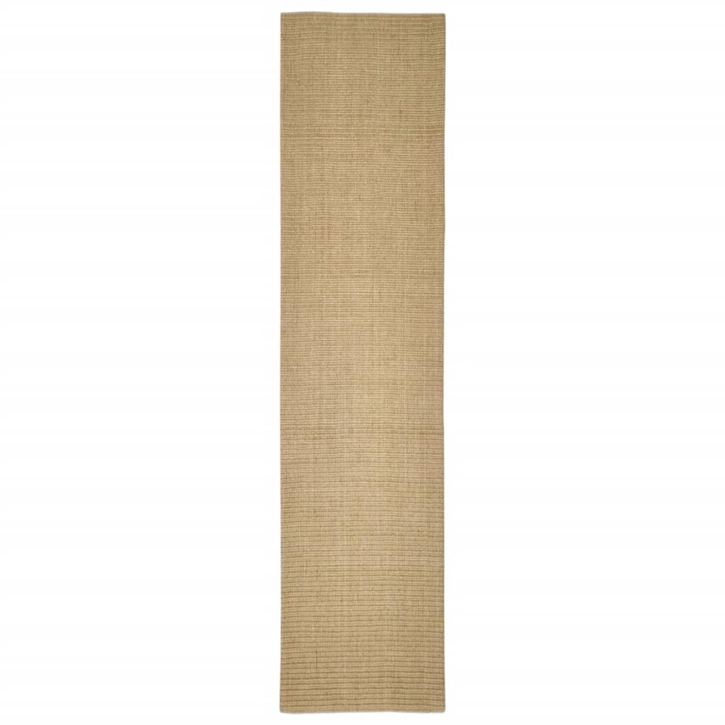 Tappetino tiragraffi in sisal per gatti 80 x 350 cm marrone chiaro 02_0045563