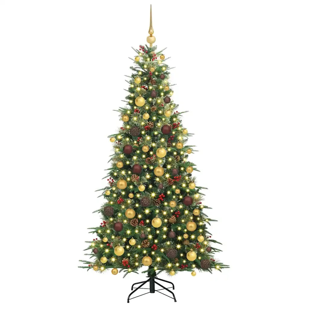 Albero di Natale Artificiale con Rami Pieghevoli Verde 180 cm 3397416