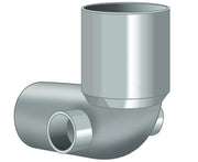 CURVA WC CON 2 ATTACCHI LATERALI ø 100x40x40   Idroweb