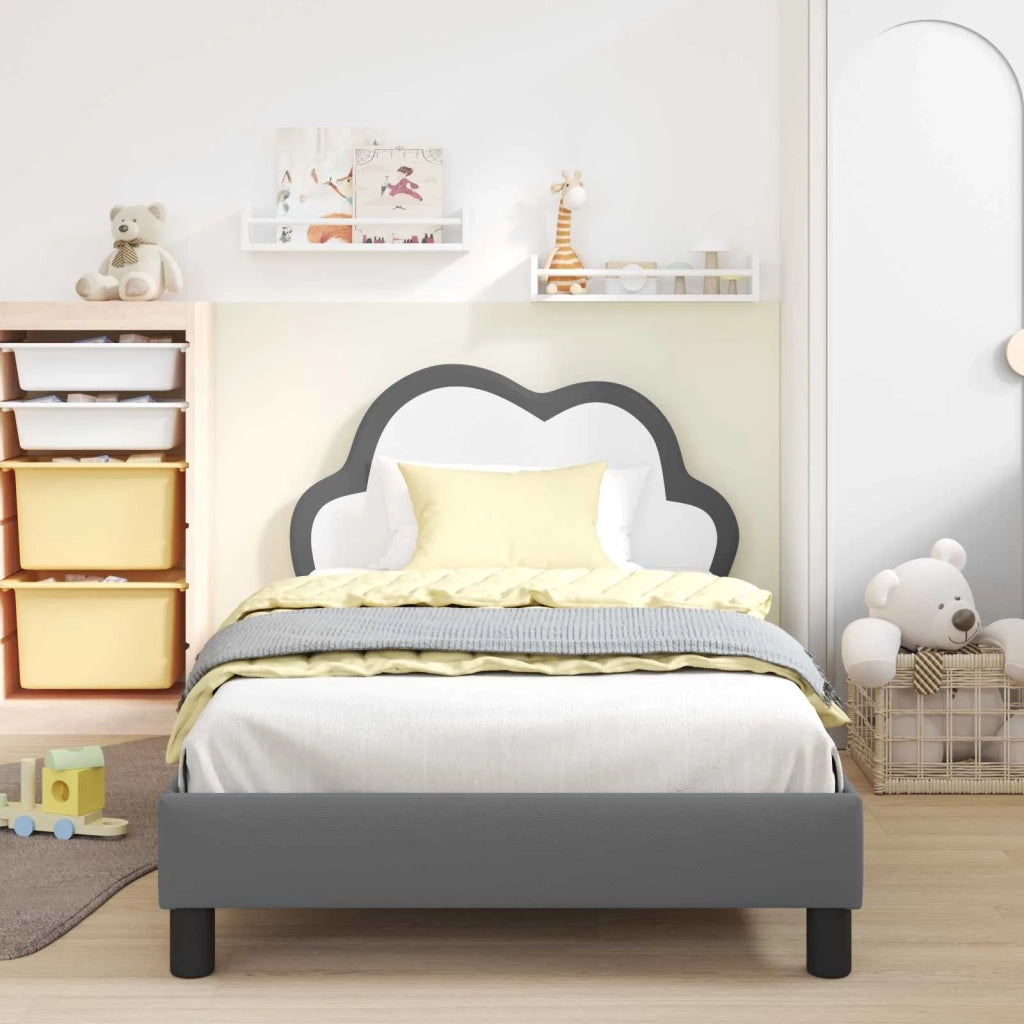 Struttura letto bambini con testata Grigio chiaro 90 x 190 cm 42011183