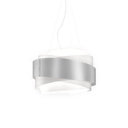 Lampadario Moderno Bea Polilux ® Argento E Metallo Cromo 5 Luci E27