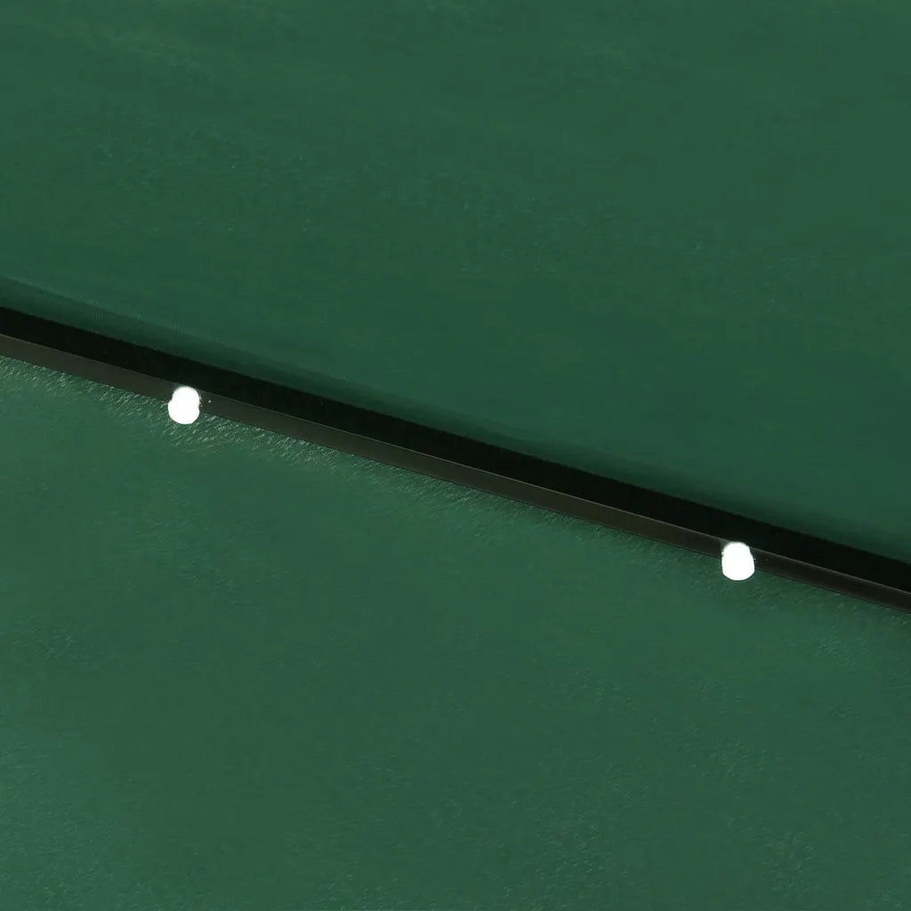 Ombrellone a Sbalzo con Palo in Acciaio e LED Verde 2x3 m 313786